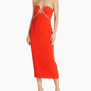 Self-Portrait  Sleeveless Crepe Midi-Dress (NWT)